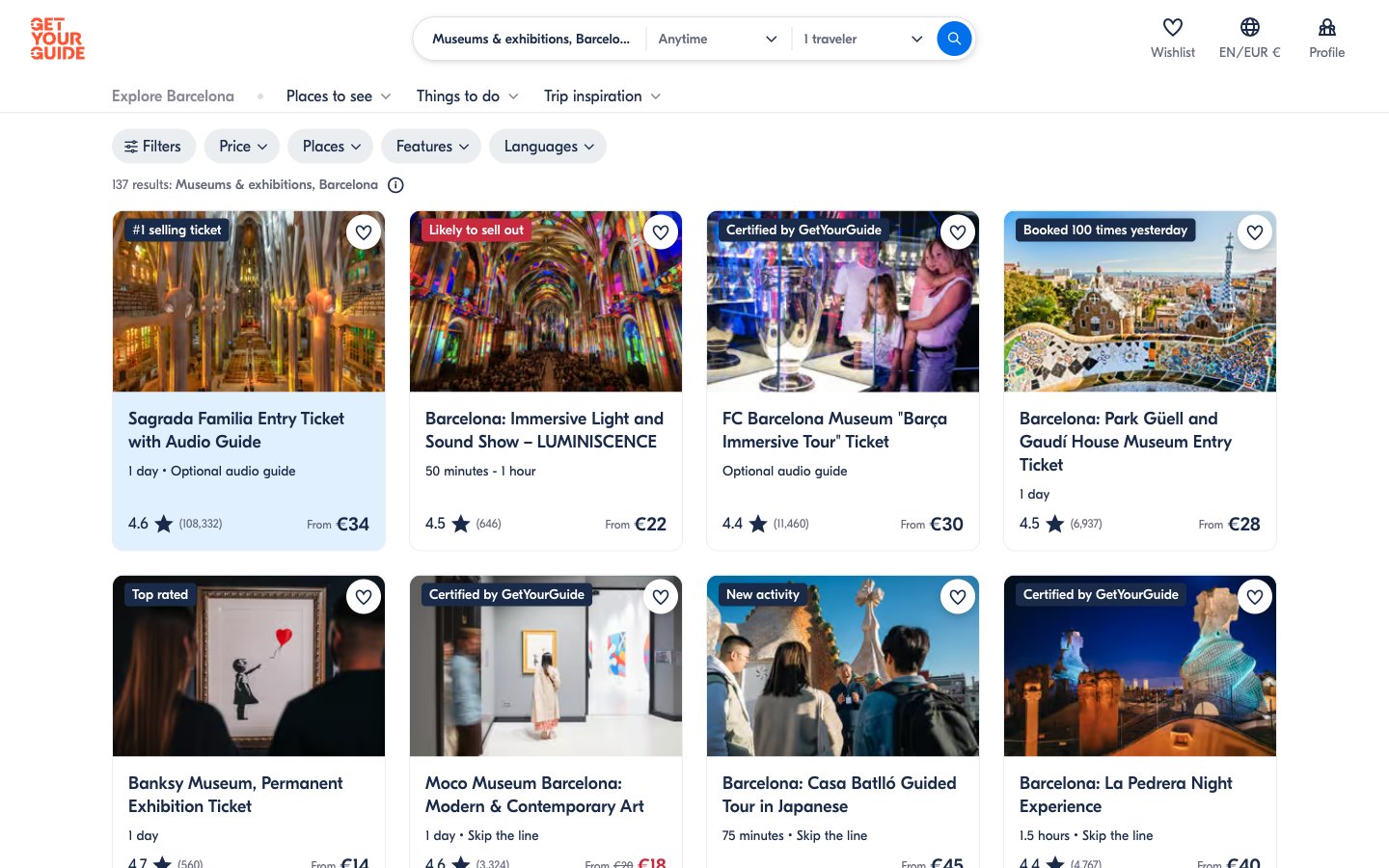 GYG Category Desktop