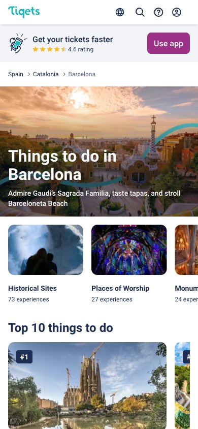 Tiqets Category Mobile