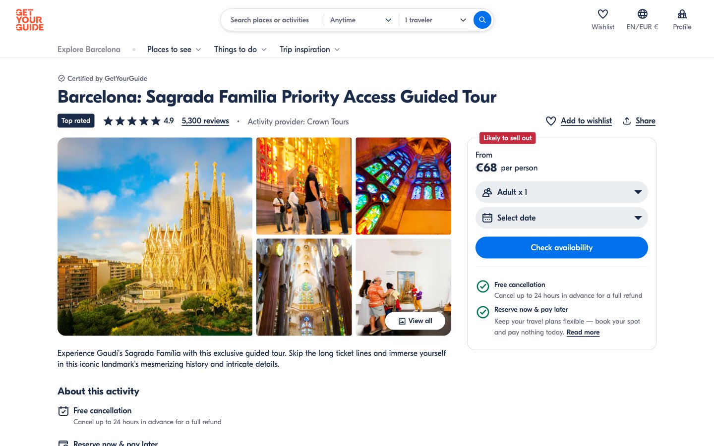 GYG Producto con fecha Desktop
