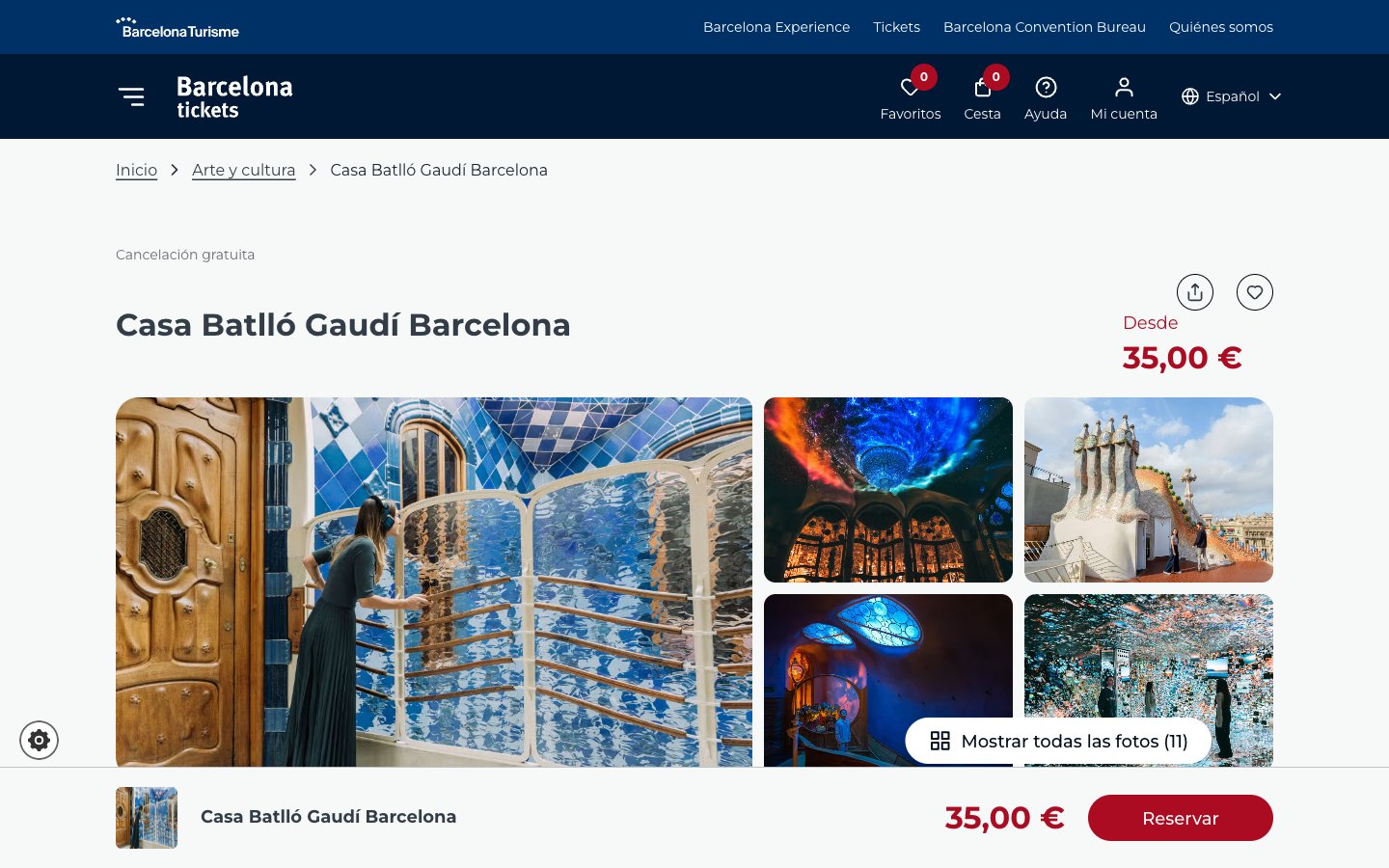 TdB Producto con fecha Desktop